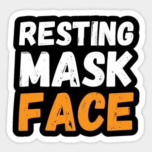 Resting Mask Face  funny mask Funny Mask funny masks face Sticker